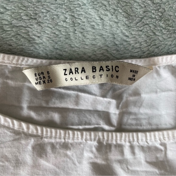 Zara White Embroidered top size S long sleeve - Picture 11 of 12